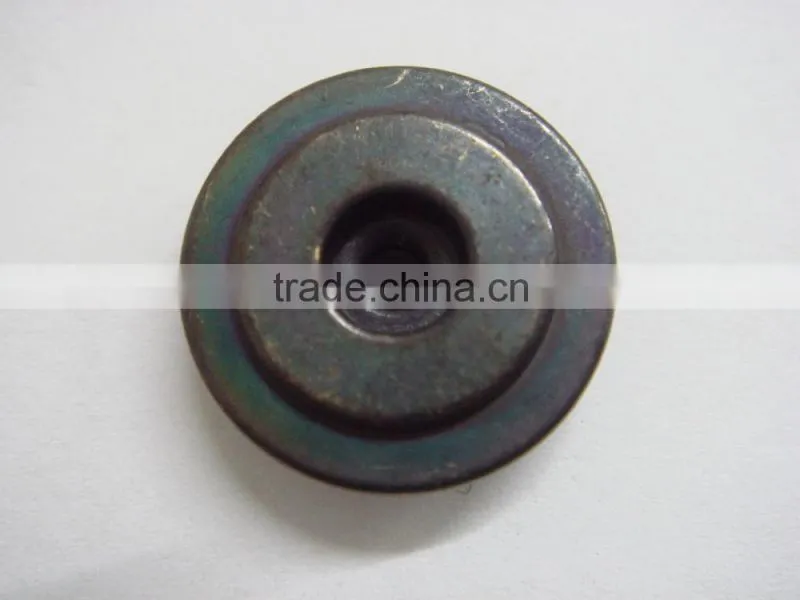 19mm two circles round rim cloth covered button