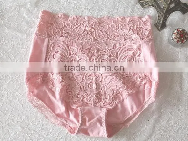 Vintage lingerie manufacturer high waist nylon spandex women lace panty