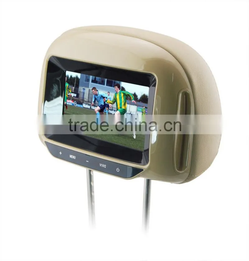 TOPS 7 Inch HD Headresr TFT LCD Digital Sreen Monitor with Touch Button