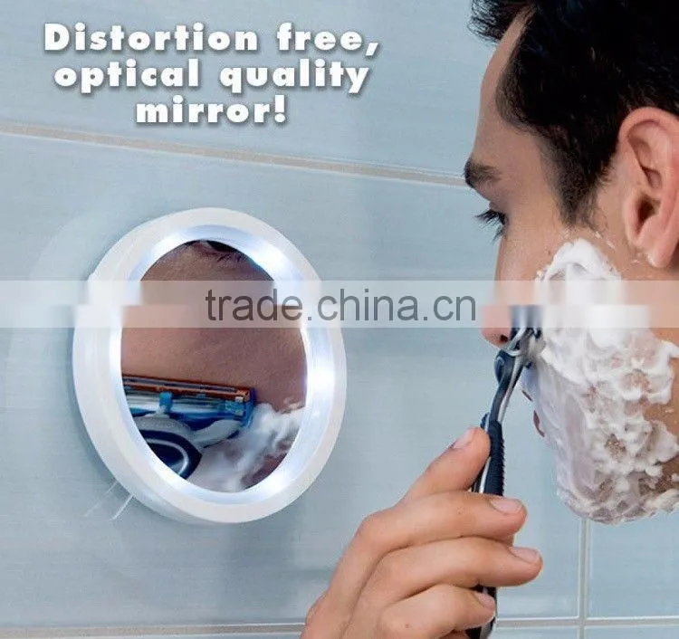 TRAVEL MAKEUP MIRROR WITH LED LIGHTS Swivel Brite Cosmetic 5x Magnifying glass