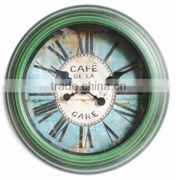 Dia 43.5 cm Rustic Round Metal Wall Clock,