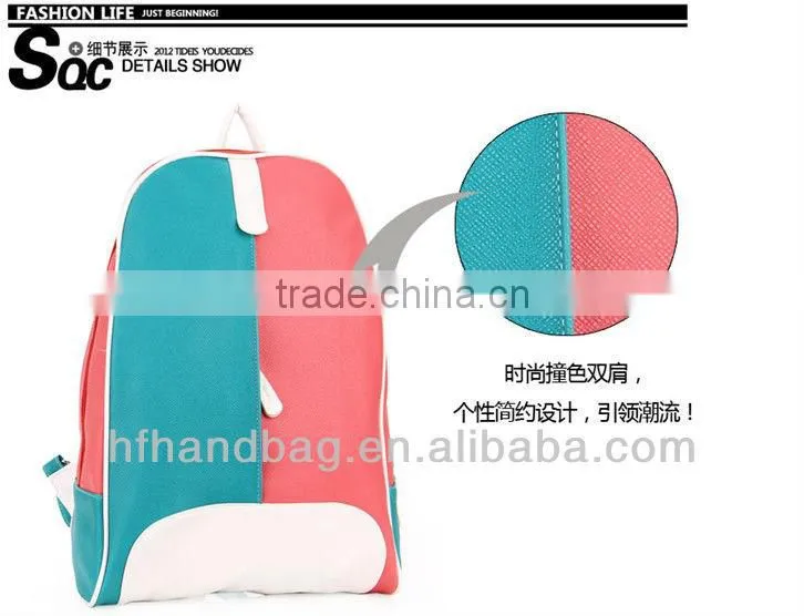 Hot fashion PU leather teenage school bags and backpack