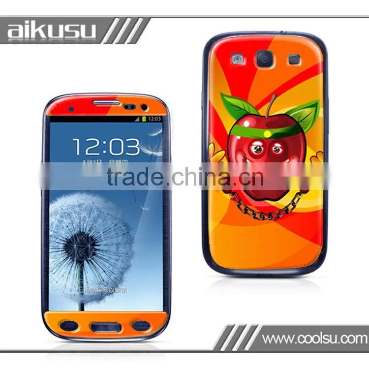 Fruit design epoxy glue sticker for samsung s3