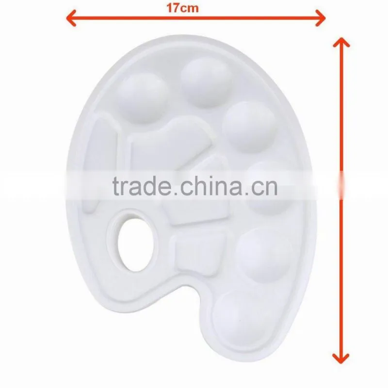 10 Well Oval Profesional Plastic Paint Palette