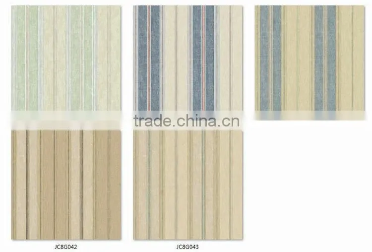 discounted printed vinyl coated wallpaper, navy blue neat wide stripe wall sticker for closet room , fancy wall mural roll