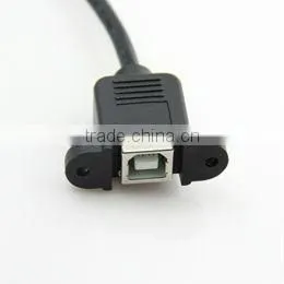 Bulkhead Mount Panel USB 2.0 B Female to Dupont 5P 2.54mm Housing Cable