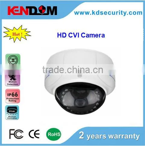 Kendom new design hd CCTV cvi Camera 1080P high definition 1.3 /2.0 megapixel dome camera with vandal proof housing