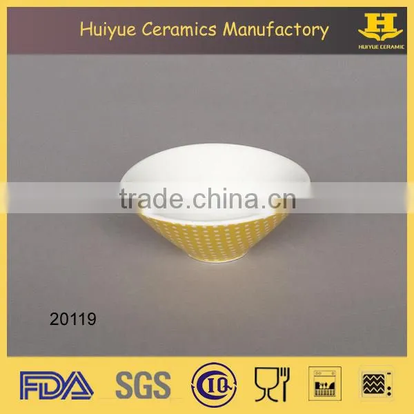 ceramic decal printing round snack dish set
