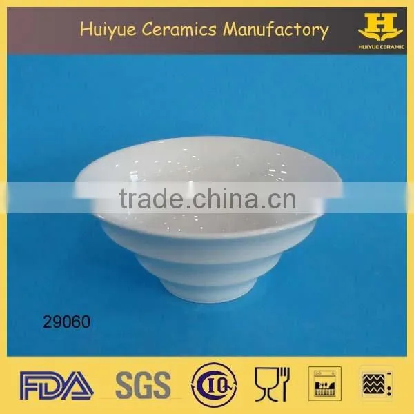 wholesale white porcelain noodle bowl with chopsticks
