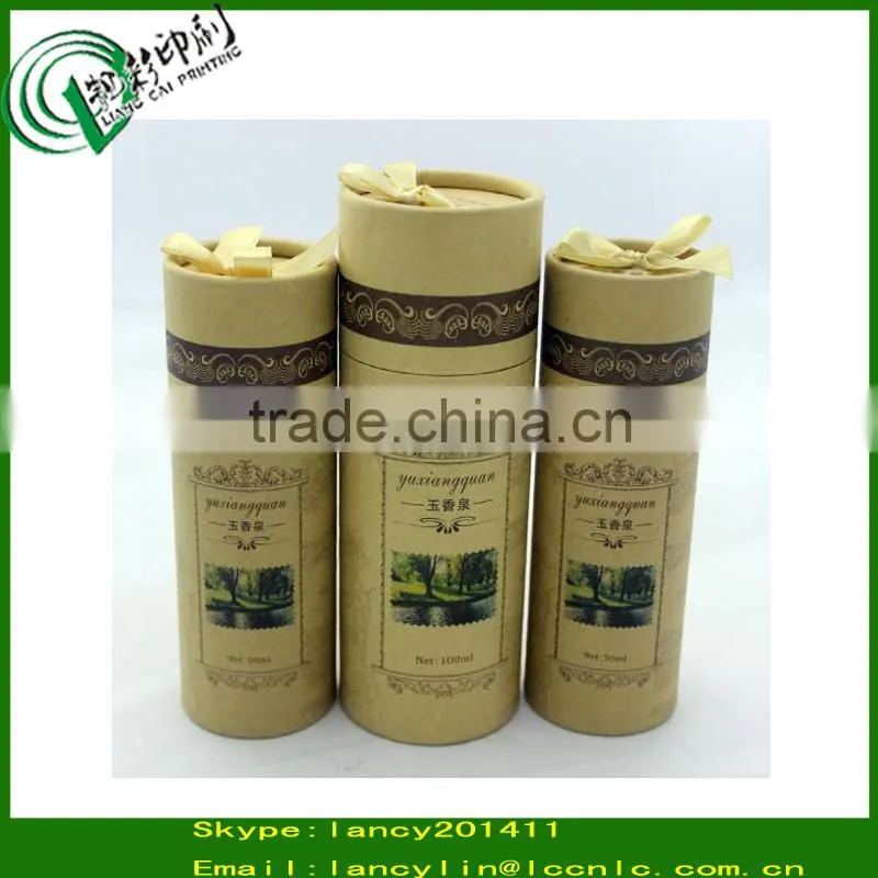 round tube kraft paper cosmetic round box for cream cosmetic kraft paper packaging round tube