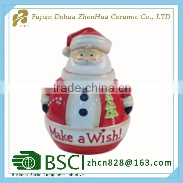 mini Santa Claus ceramic kitchen canister