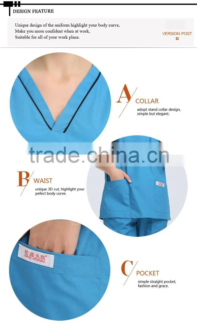 Women Hospital Medical Scrub Gowns Dental Clinic Nurse Uniform