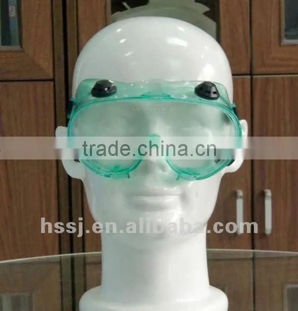 EN 166 standard safety goggles for eye protection PVC safety goggles 4 indirect vents safety goggles