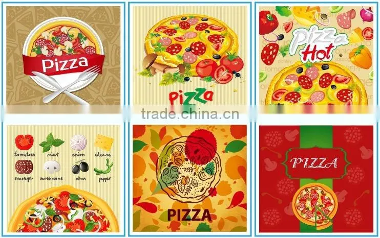 Recycled material Kraft Paper pizza box with beautiful design