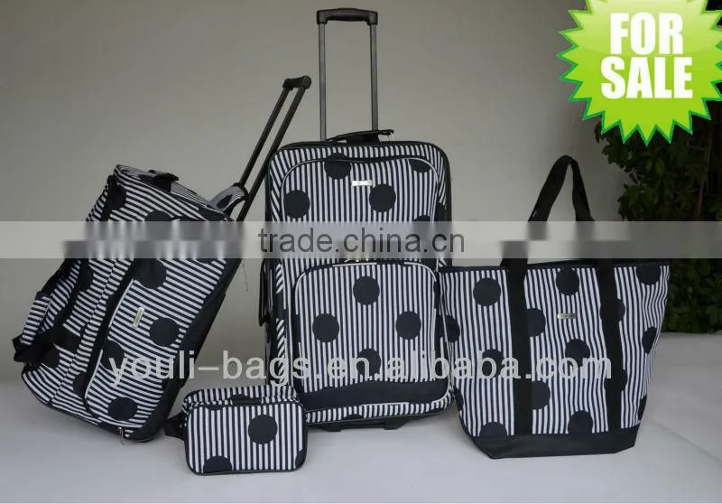 Round dot style lady's luggage bag