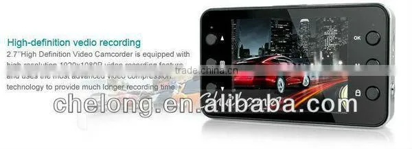colorful life Hot sale 2.7 Inch dual camera connected cctv lcd dvr