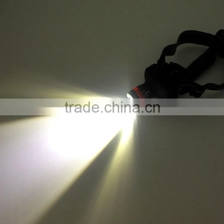 POPPAS T26 XPE 3Wclassic 3AAA battery operated zoom camping headlamp led