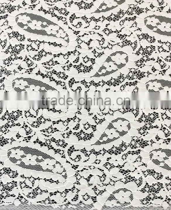 Wholesale High Quality Nylon/Cotton Strand Lace Fabric T8079