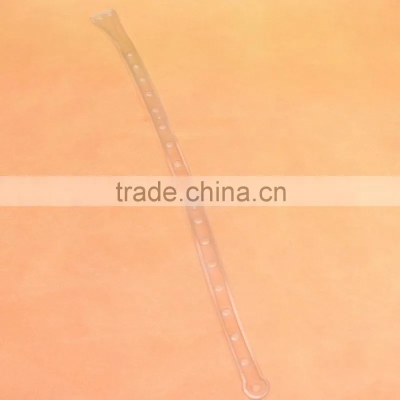 Flexible plastic transparent custom clip strip/hanger strip
