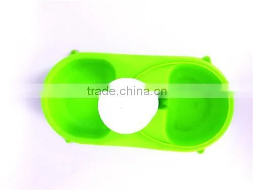 plastic bowel pet water food feeder double shaped dog travel bowl double use