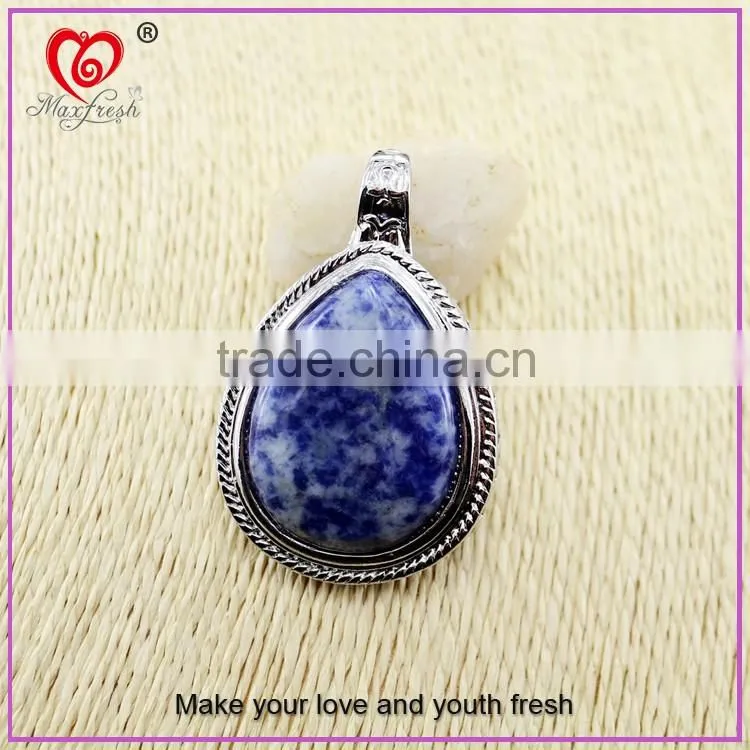 Top design artificial stone jewelry western style large stone jewelry stainless steel big stone jewelry