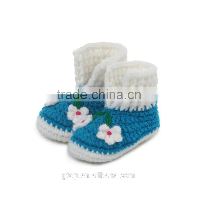 Baby Handmade Crochet Boots Shoes Supplier for 1-10 months old B-0016