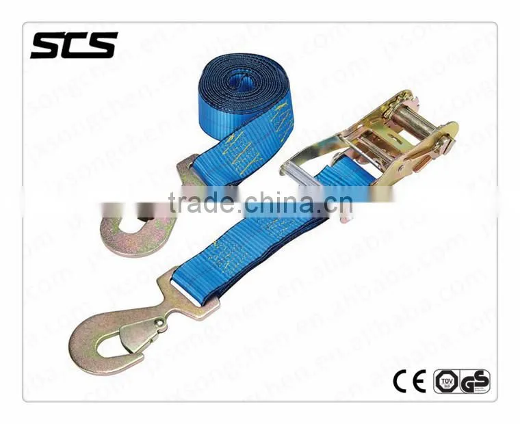 100% Nylon ratchet tie down/lashing belt/cargo control