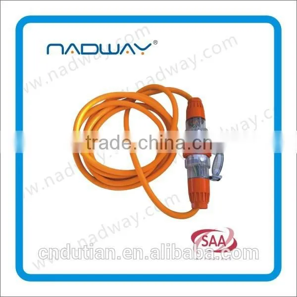 SAA extension lead, SAA power lead, with braided cable produce with copper