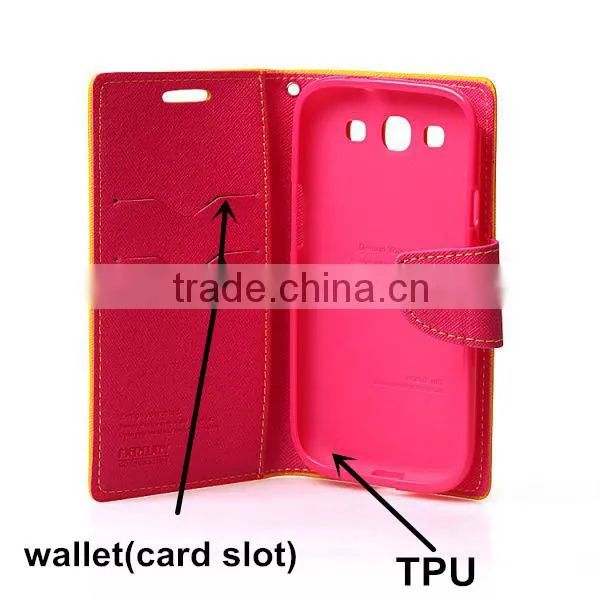 Fancy Diary Flip Leather Wallet Case For Samsung Galaxy S Duos S7562
