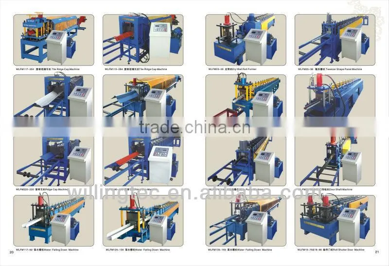 Mading in China Hydraulic galvalume Steel Glazed Tile Metal Roof Ridge Cap Roll Forming Machine