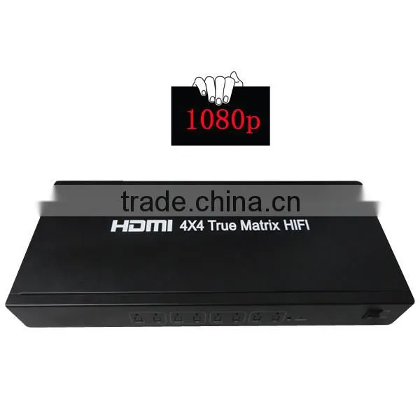HDMI 4x4 Matrix Switch & Splitter by cat5e cat6 UTP 3D