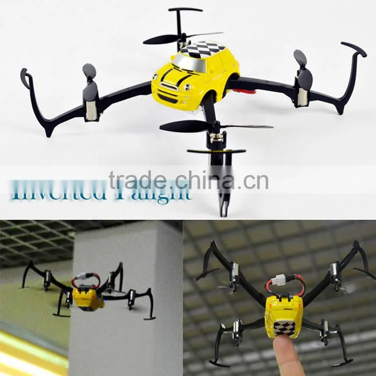 Inverted flying 2.4G small rc helicopter drone with lights.