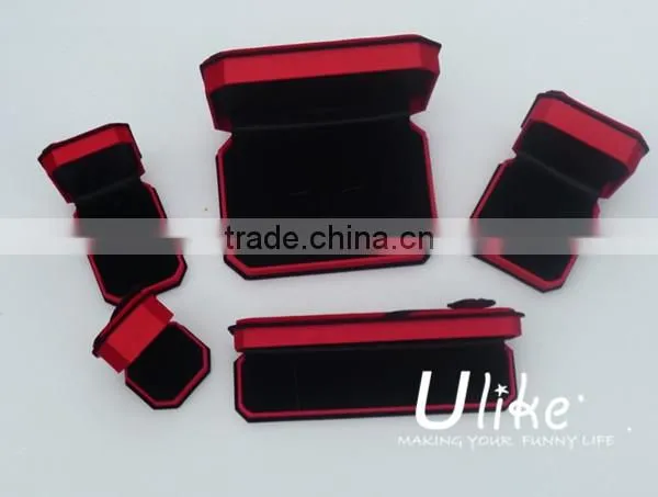 beautiful velvet red jewelry ring gift box with bowknot ring jewelry box velvet double ring box wedding items