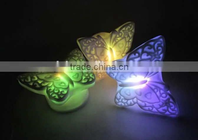 7 Color LED Electronic Butterfly Night Light Lamp Christmas Gift Home Decoration