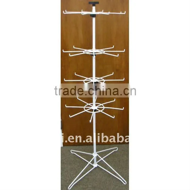 universal metal wire floor rotating hooks rack from china factory