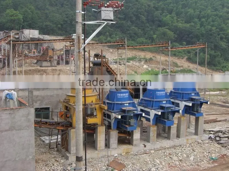Vertical shaft impact building material crusher
