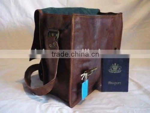 Mens genuine leather laptop bag