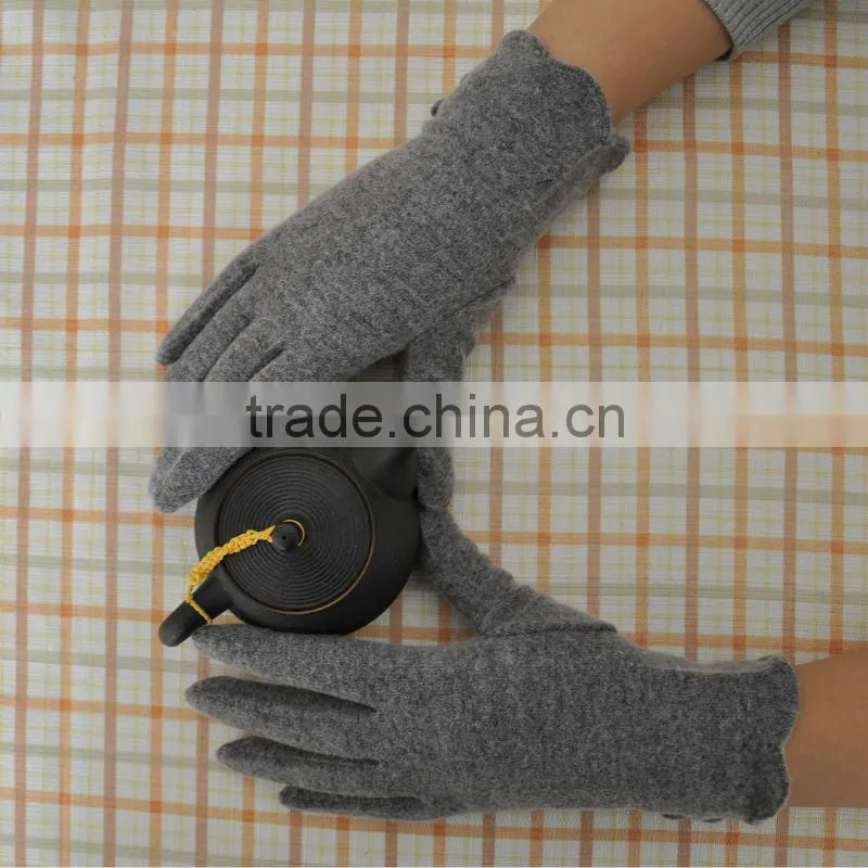 ladies fashion slim-fitting thin wool gloves (custome)