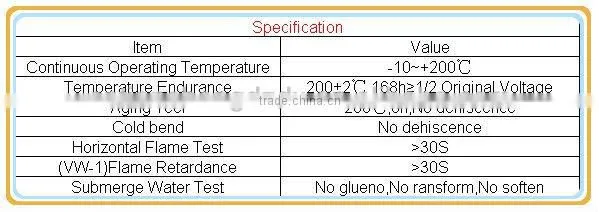 Rohs Approval Fiberglass-outside and silicone rubber inside tube