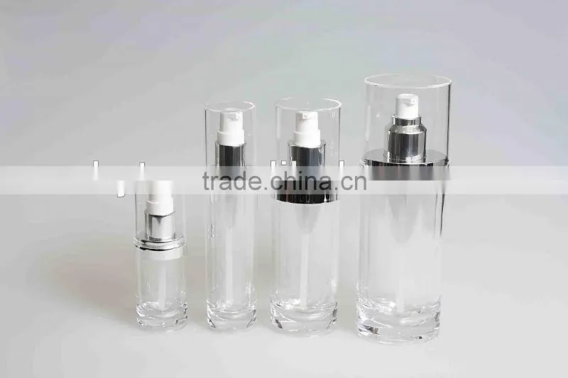 acrylic bottles and jars