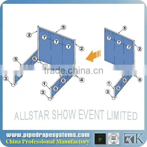 RK High Quality new design portable Pipe and drape trade show booth exhibition display for sale