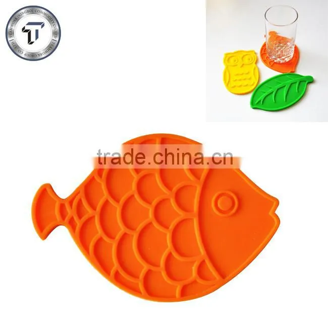 Novelty animal shape silicone cup coaster
