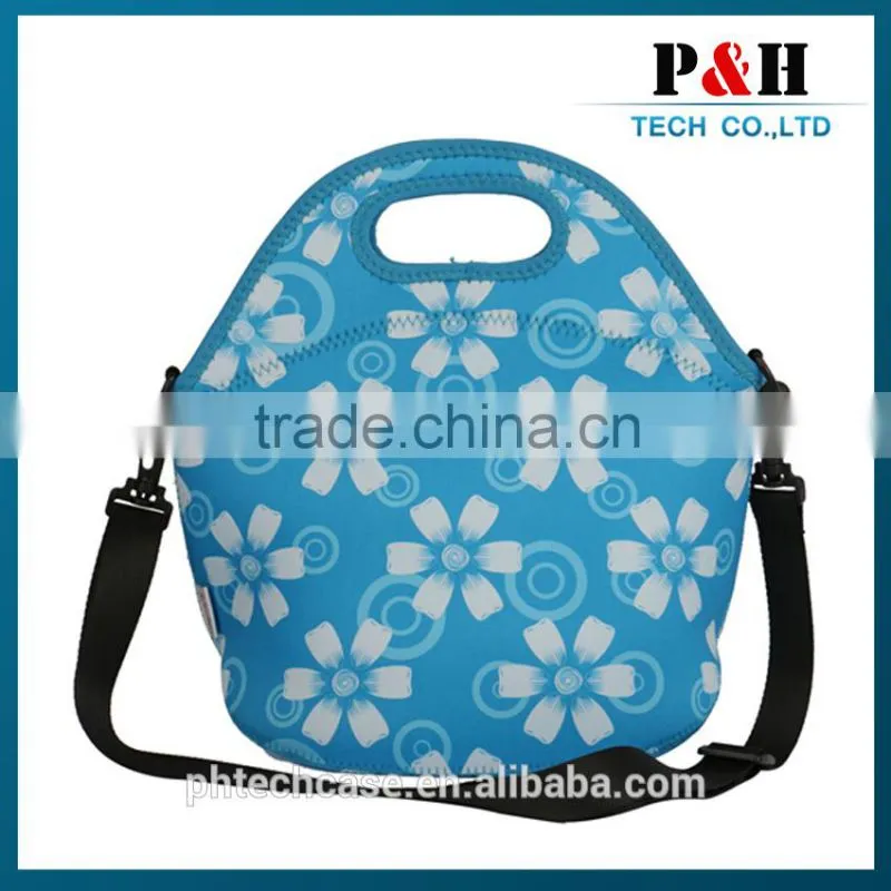 Ladies neoprene lunch tote bag,lady insulated neoprene lunch bag,lady neoprene lunch bag