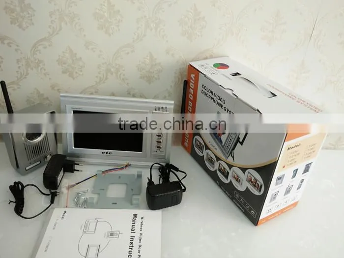 building / villa / single house 7"tft-lcd 380tvline color ETE wireless doorbell for apartments