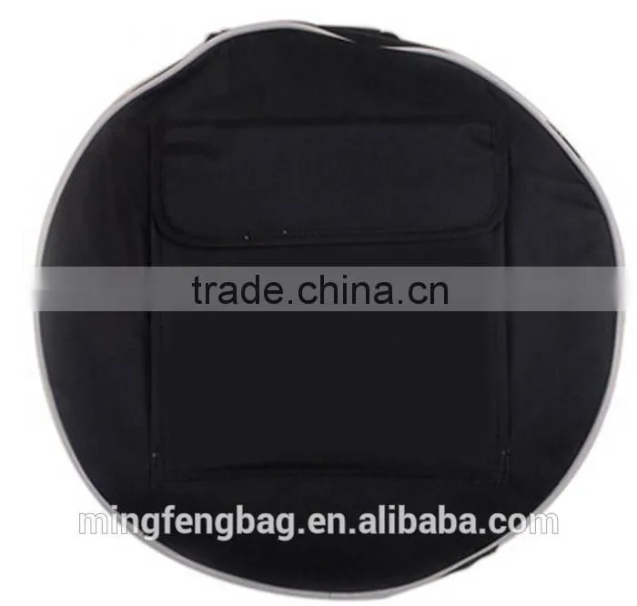 Custom High Quality Black 600D Oxford Waterproof Round Bass Drum Bag