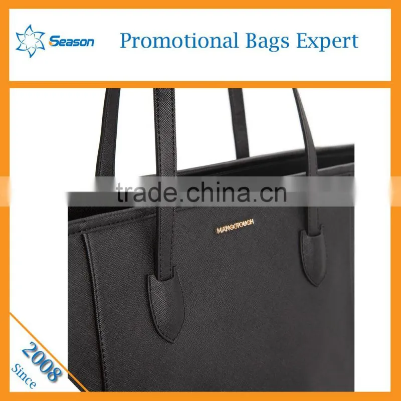 New stock PU leather handbags shoulder tote bag big size for ladies