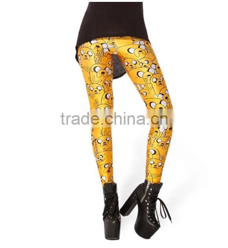 Adventure time digital printing cartoon 3d leggings pretty fashion women leggings