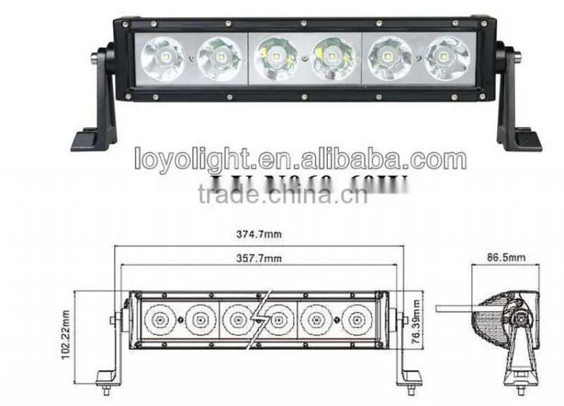 13.5inch 60w single led light bar IP67 flood/spot/combo beam rally led working light bar