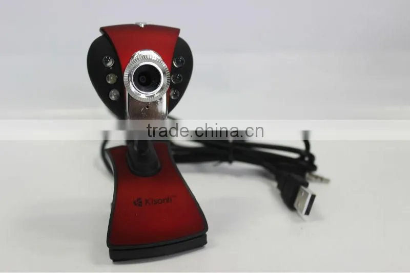 USB 2.0 clip-on computer/ laptop webcam with led lights