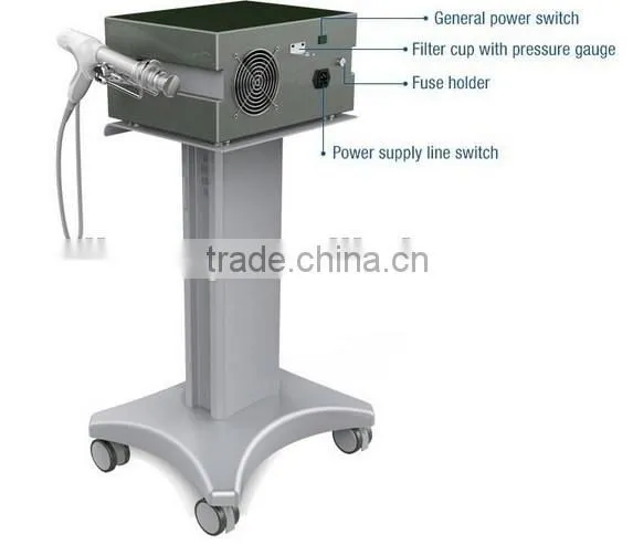 2016 new Physiotherapy extracorporeal shoulder pain therapy equipment shockwave machine